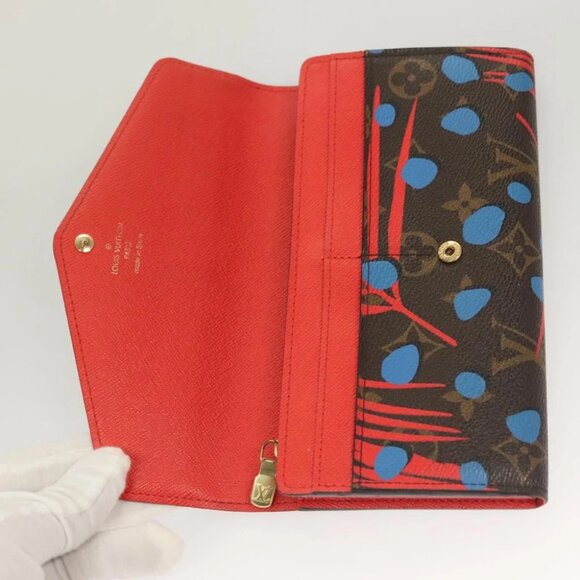 LOUIS VUITTON Monogram Jungle Dot Portefeuille Sarah Wallet M41381 Auth 119252V - Picture 14 of 16